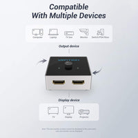 VENTION HDMI Switch Bi-Direction 4K HDMI Splitter 2 x 1/1 x 2 HDMI Switcher 2 Ports