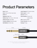 3.5mm to 6.5mm Audio cable - Industry Grade - Gold Plated Connectors