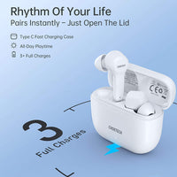 CHOETECH Bluetooth Wireless Earphones Headphones Earbuds TWS in Ear Built in Mic Headset Stereo Touch Control Compatible iPhone 12 Pro Max/Samsung S20 etc