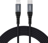 Choetech 3M USB C to Lightning Cable - MFi Certified for iPhone 13, iPhone 12 series