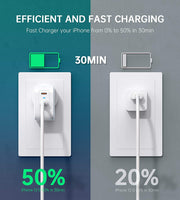 CHOETECH 40W Dual PD 20W Fast Charger for iPhone 13 and iPhone 12 series, iPad 2021, iPad Pro