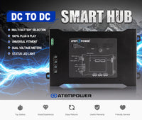 DC to DC Smart Hub for Dual Battery System for Wet Calcium AGM Gel LiFePO4 Batteries