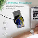 Choetech 15W Wireless Charging Pad with AU Adapter for iPhone Samsung etc