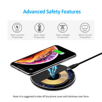 Choetech 15W Wireless Charging Pad with AU Adapter for iPhone Samsung etc