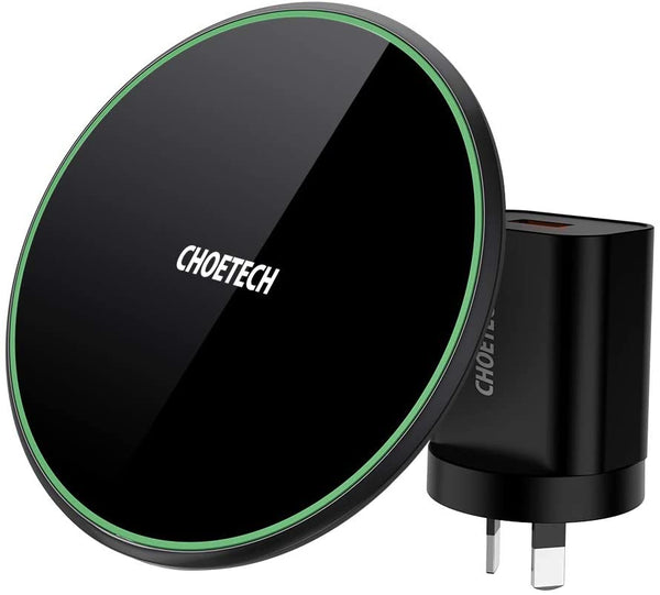 Choetech 15W Wireless Charging Pad with AU Adapter for iPhone Samsung etc