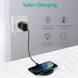 Choetech 15W Wireless Charging Pad with AU Adapter for iPhone Samsung etc