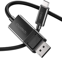 CHOETECH USB C to DisplayPort 8K Cable, 6FT 8K@30Hz 4K@60Hz Compatible with MacBook Pro/Air/Chromebook Pixel