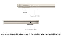 Flaretech MacBook Air 2022 13.6-inch Case Model A2681 Compatible with MacBook Air with M2 chip Model A2681 - Clear