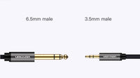 3.5mm to 6.5mm Audio cable - Industry Grade - Gold Plated Connectors