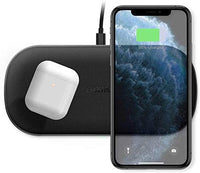 Choetech 10W Dual Wireless Charger with AU Plug Qi Certified for iPhone, Samsung, Airpods etc