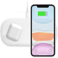 Choetech Dual Wireless Charging Pad 10W each compatible with Apple iPhone 12/12 mini/12 Pro/12 Pro Max